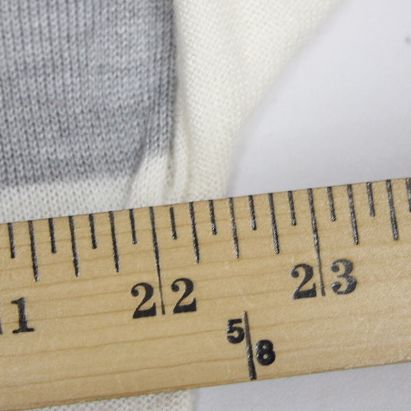 Vince Camuto Sz M Gray Bold Stripe Polyester Blend Super Fine Knit Sweater