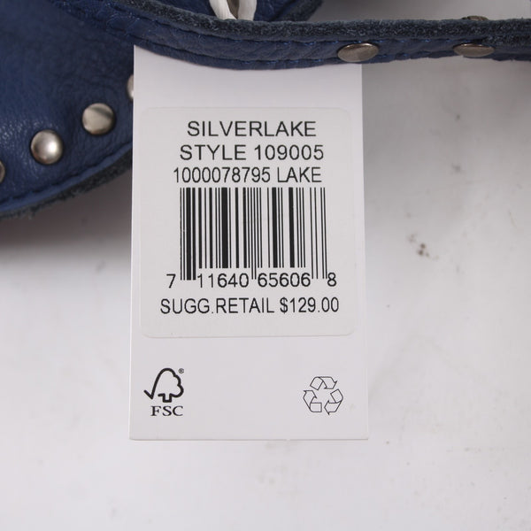The Sak Purse NEW $129 Silver Lake 10 x 5 x 1 Blue Silver Tone Hardware Leather