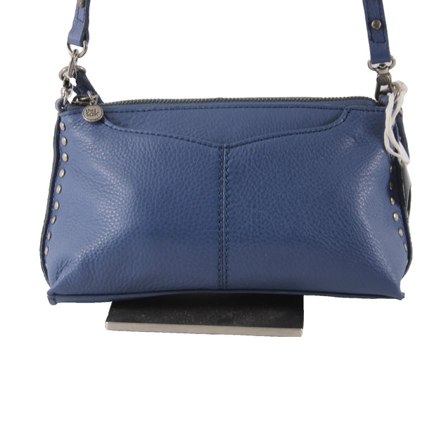 The Sak Purse NEW $129 Silver Lake 10 x 5 x 1 Blue Silver Tone Hardware Leather