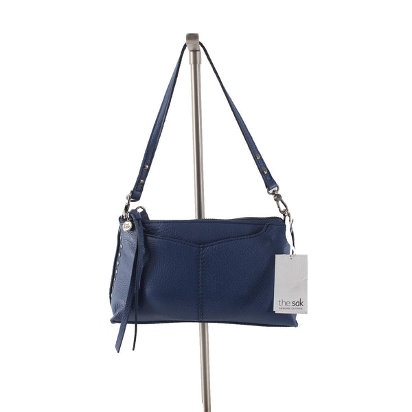 The Sak Purse NEW $129 Silver Lake 10 x 5 x 1 Blue Silver Tone Hardware Leather