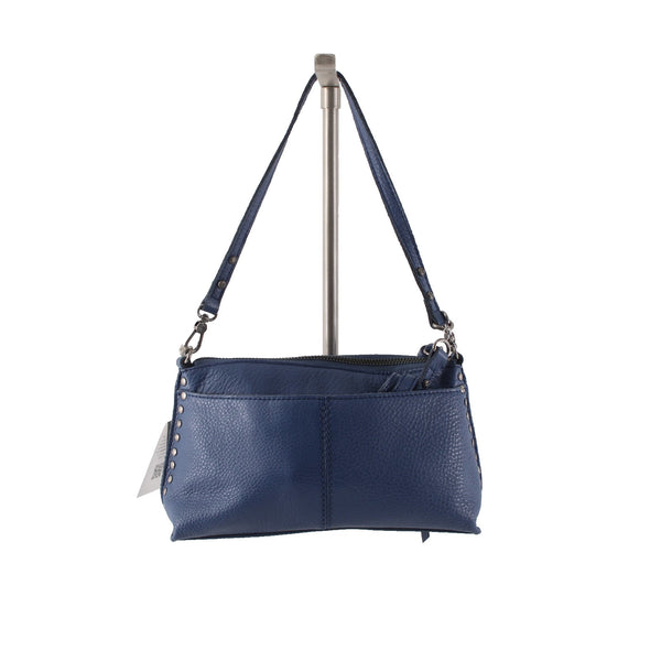 The Sak Purse NEW $129 Silver Lake 10 x 5 x 1 Blue Silver Tone Hardware Leather
