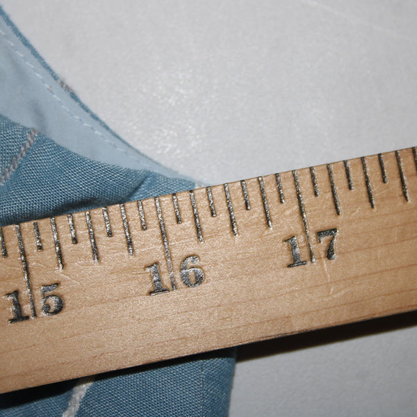 Gal Meets Glam Sz 0 Blue White Gray Striped Buttons 100% Viscose Polyester Dress