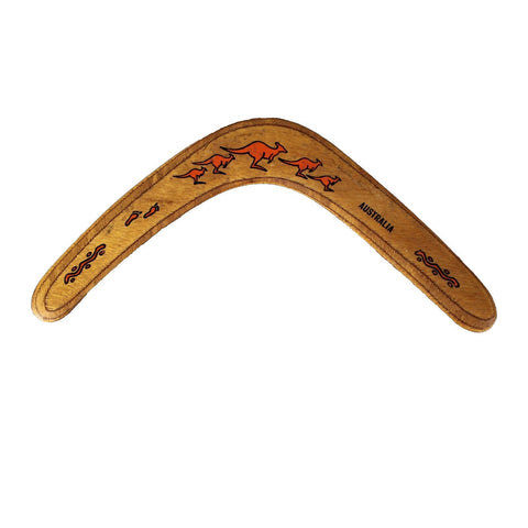 Australian Made Hand Crafted Wood Kangaroo 12" Boomerang