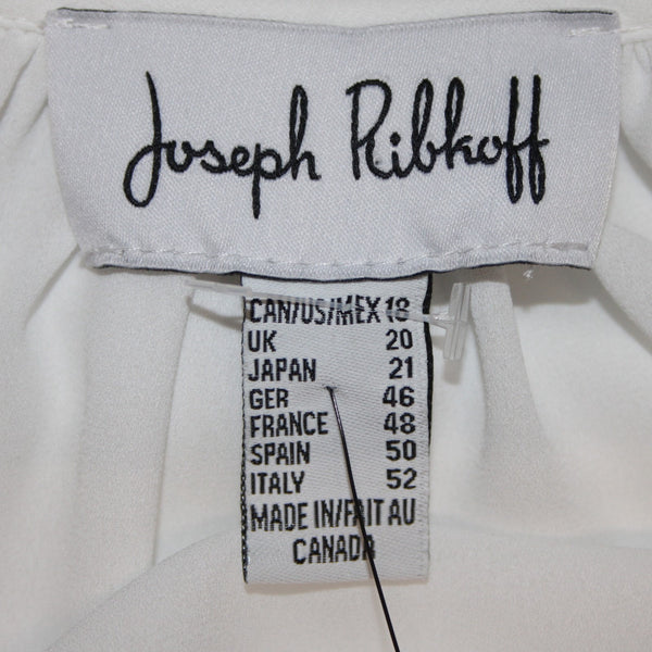 Joseph Ribkoff Top NEW Sz 18 Off White Sheer Embroidered Eyelet 100% Poly Top