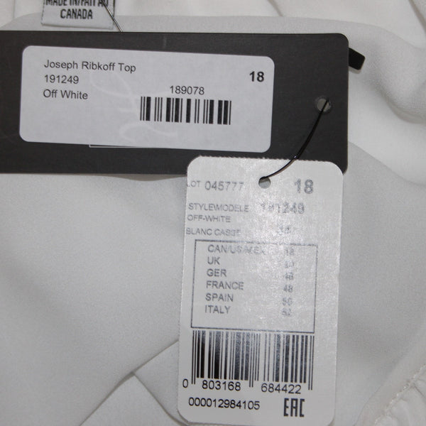 Joseph Ribkoff Top NEW Sz 18 Off White Sheer Embroidered Eyelet 100% Poly Top