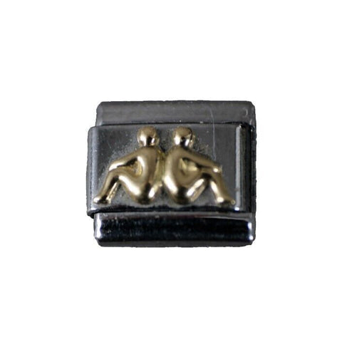 Ryry Firenze "Double Nude" Stainless Gold Stretch Link Italian Charm