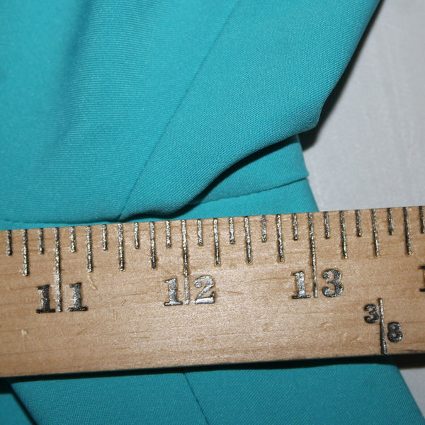 Chicos NEW Sz 10r x 32 Aqua Blue Elastic Waist Wide Leg Polyester Spandex Pant