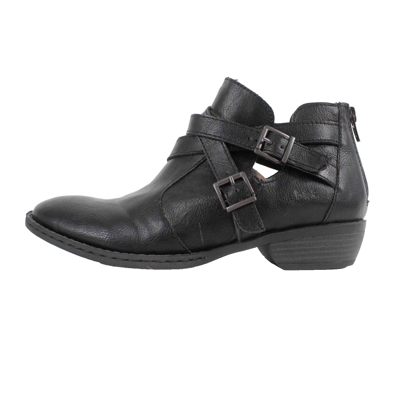 BOC  Sz 6.5M Black Strappy Man Made Upper Balance Man Made Materials Ankle Boot