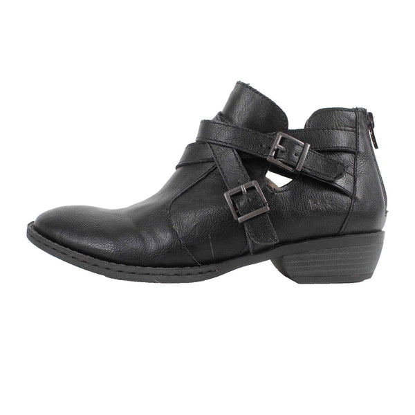 BOC  Sz 6.5M Black Strappy Man Made Upper Balance Man Made Materials Ankle Boot