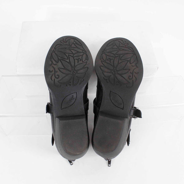 BOC  Sz 6.5M Black Strappy Man Made Upper Balance Man Made Materials Ankle Boot