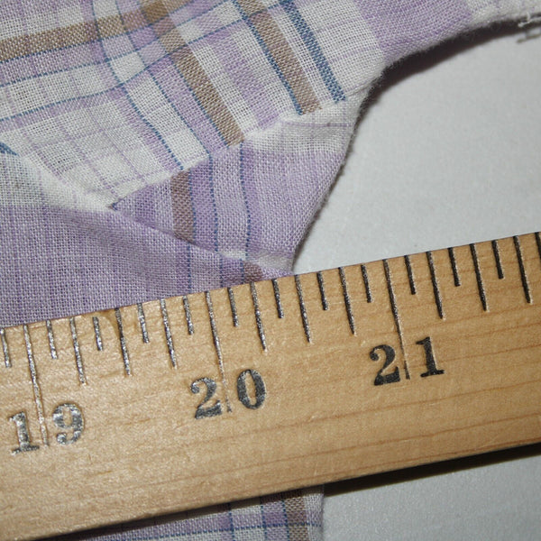 Wilkes Bashford A252 Stuart Sz No Size M? Lavender White Brown Cotton Poly Shirt