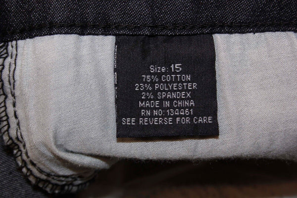 VKN Inc. NEW Sz 15 x 31 Black Denim Cotton Blend Jeans