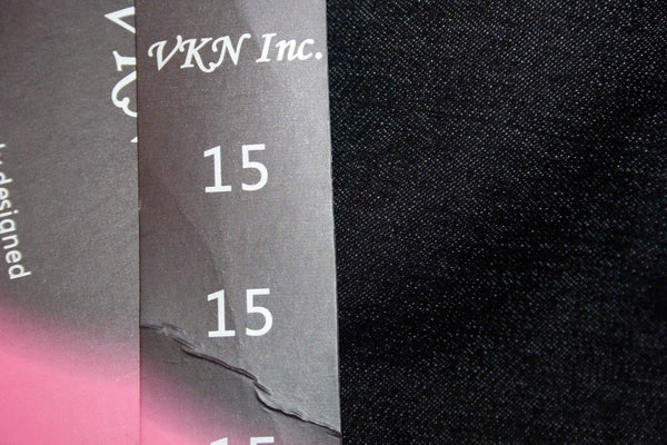VKN Inc. NEW Sz 15 x 31 Black Denim Cotton Blend Jeans