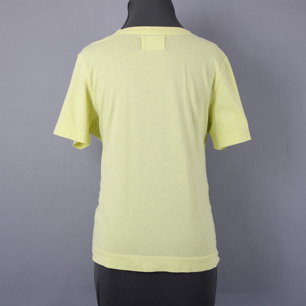 Sol Angeles Sz M Lemon Lime Yellow 'Take It Easy' 100% Cotton Tee Shirt Top