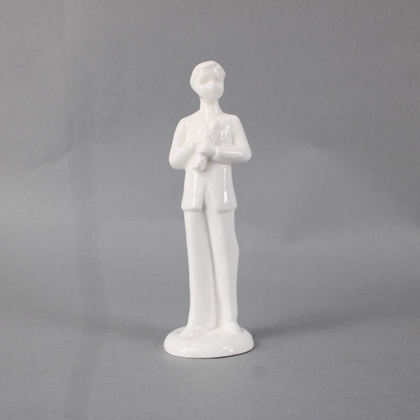 Royal Doulton Clever Boy White Porcelain Bone China 7" Clever Boy Sculpture