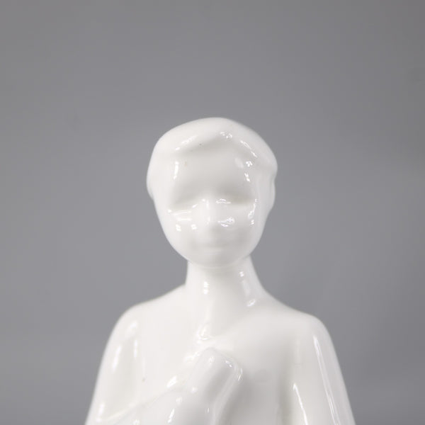 Royal Doulton Clever Boy White Porcelain Bone China 7" Clever Boy Sculpture
