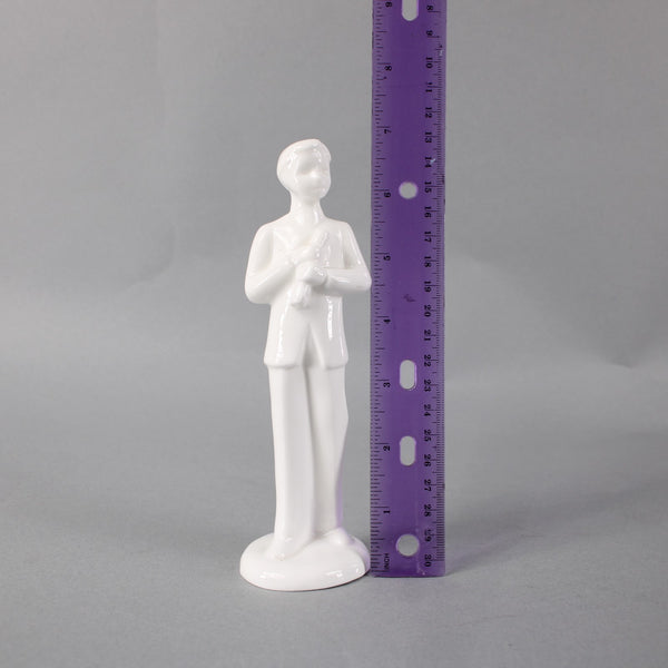 Royal Doulton Clever Boy White Porcelain Bone China 7" Clever Boy Sculpture