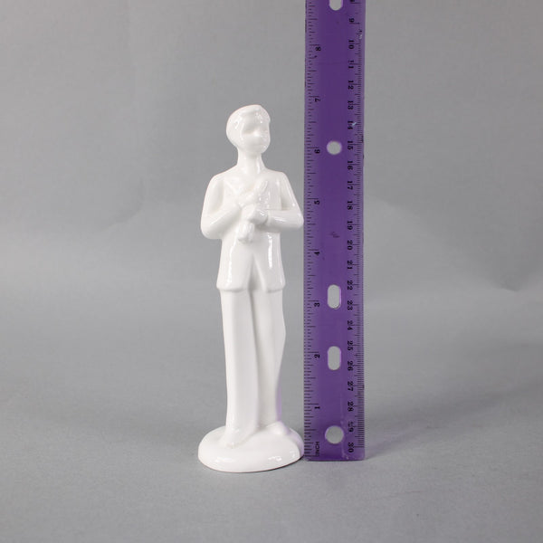Royal Doulton Clever Boy White Porcelain Bone China 7" Clever Boy Sculpture