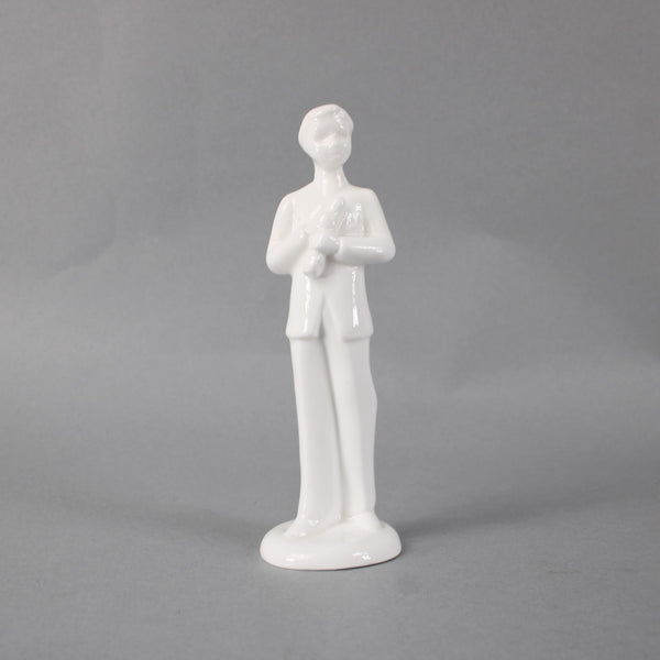 Royal Doulton Clever Boy White Porcelain Bone China 7" Clever Boy Sculpture