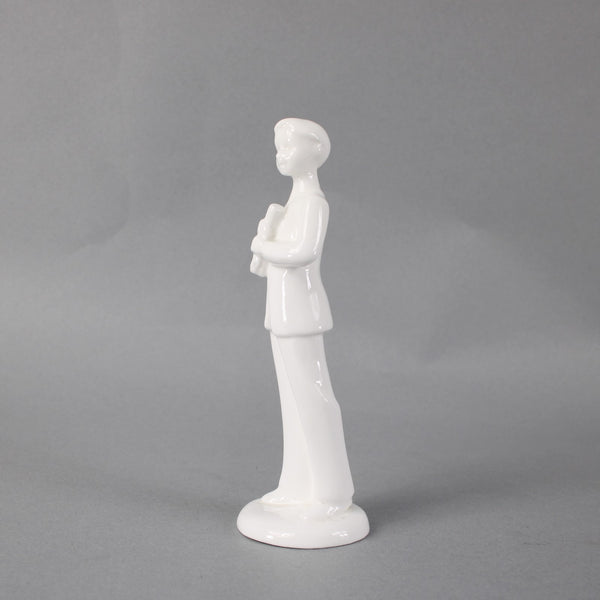 Royal Doulton Clever Boy White Porcelain Bone China 7" Clever Boy Sculpture
