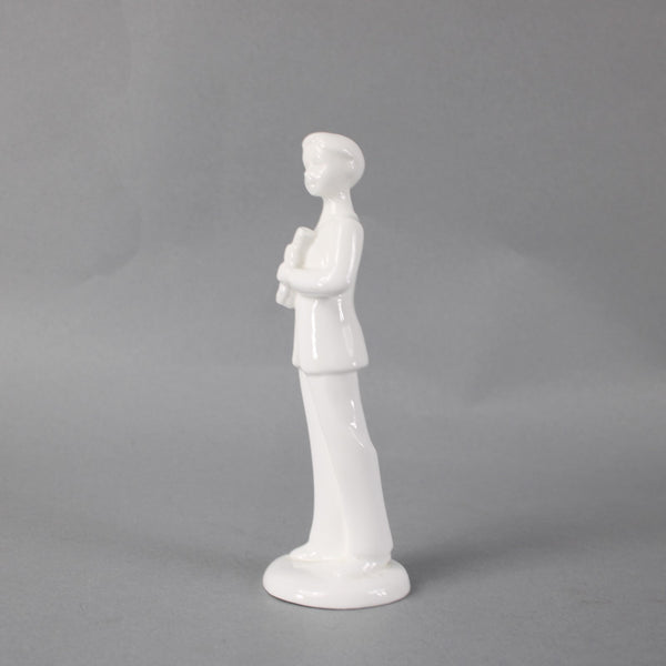 Royal Doulton Clever Boy White Porcelain Bone China 7" Clever Boy Sculpture