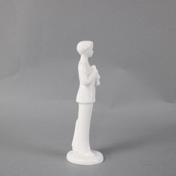 Royal Doulton Clever Boy White Porcelain Bone China 7" Clever Boy Sculpture