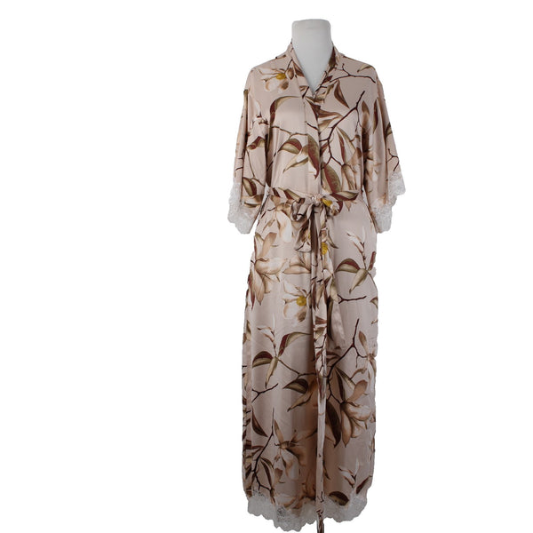 INC NEW $100 Intimates Sz XS Dusty Magnolia Lt Pink Multi Color Poly Robe