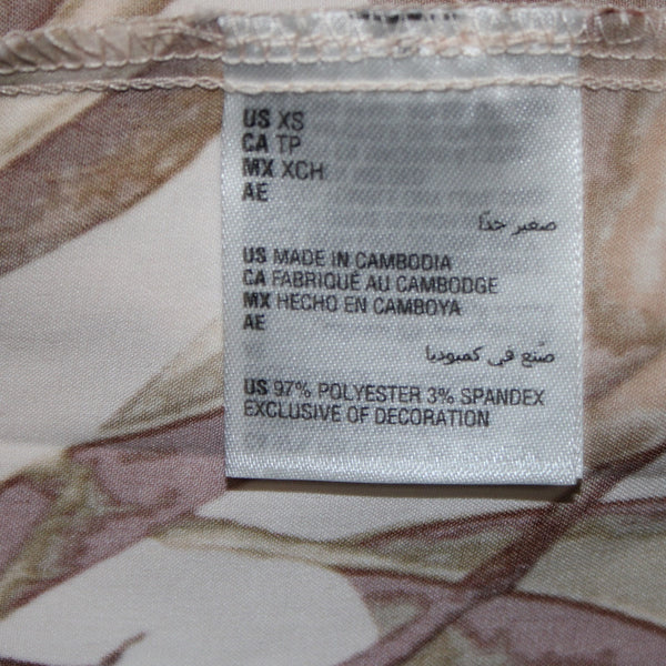 INC NEW $100 Intimates Sz XS Dusty Magnolia Lt Pink Multi Color Poly Robe