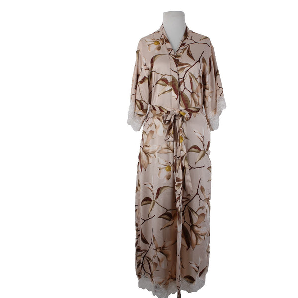 INC NEW $100 Intimates Sz XS Dusty Magnolia Lt Pink Multi Color Poly Robe