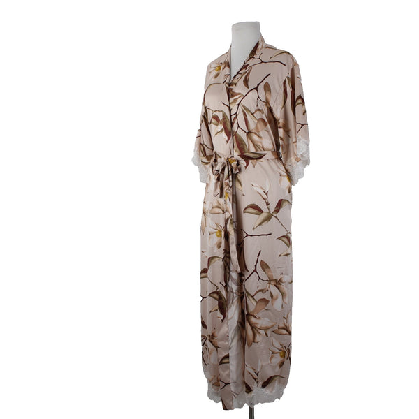 INC NEW $100 Intimates Sz XS Dusty Magnolia Lt Pink Multi Color Poly Robe