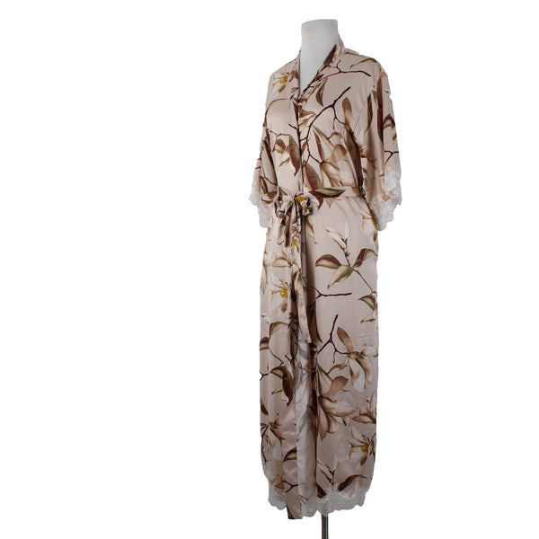 INC NEW $100 Intimates Sz XS Dusty Magnolia Lt Pink Multi Color Poly Robe