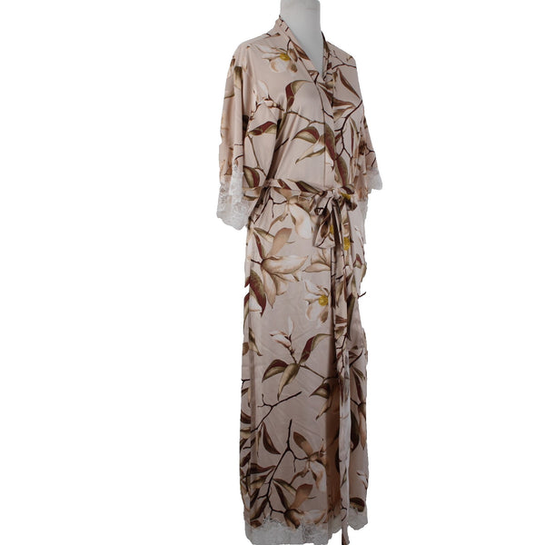 INC NEW $100 Intimates Sz XS Dusty Magnolia Lt Pink Multi Color Poly Robe