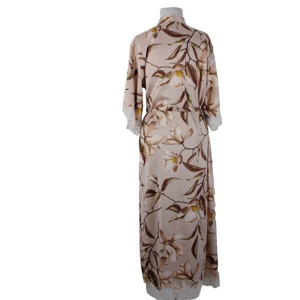 INC NEW $100 Intimates Sz XS Dusty Magnolia Lt Pink Multi Color Poly Robe