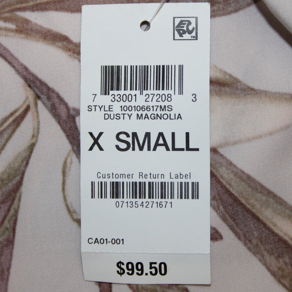 INC NEW $100 Intimates Sz XS Dusty Magnolia Lt Pink Multi Color Poly Robe