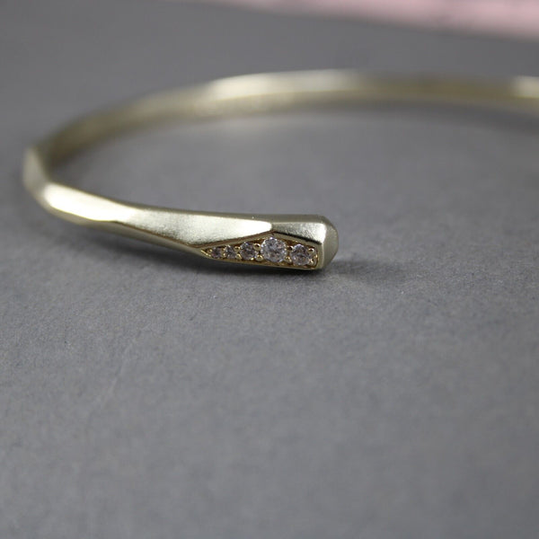 Kendra Scott Goldtone Rhinestones Hammered Cuff Bracelet