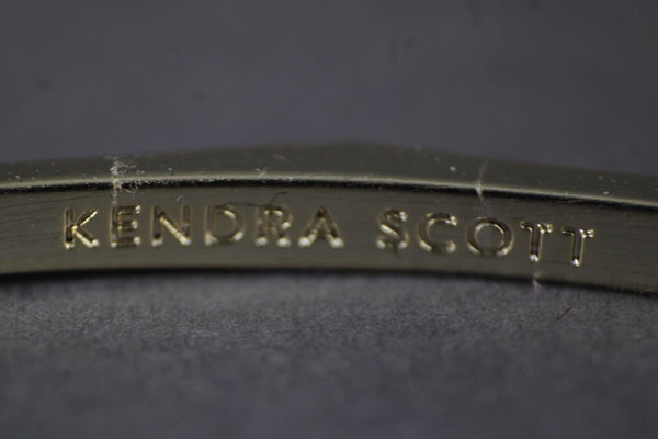 Kendra Scott Goldtone Rhinestones Hammered Cuff Bracelet
