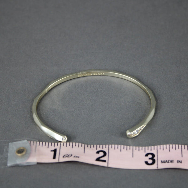 Kendra Scott Goldtone Rhinestones Hammered Cuff Bracelet