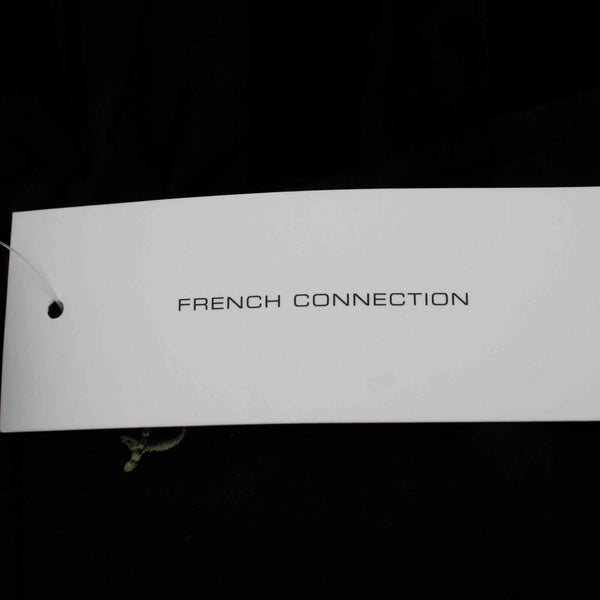 French Connection NEW $118 Sz 8 Black Ruffle Straps Cotton Tie Waist Dress