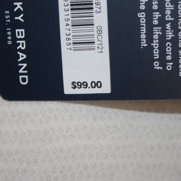 Lucky Brand Top NEW $99 Sz XL Gold Tan White Metallic Layer Linen Polyester Top