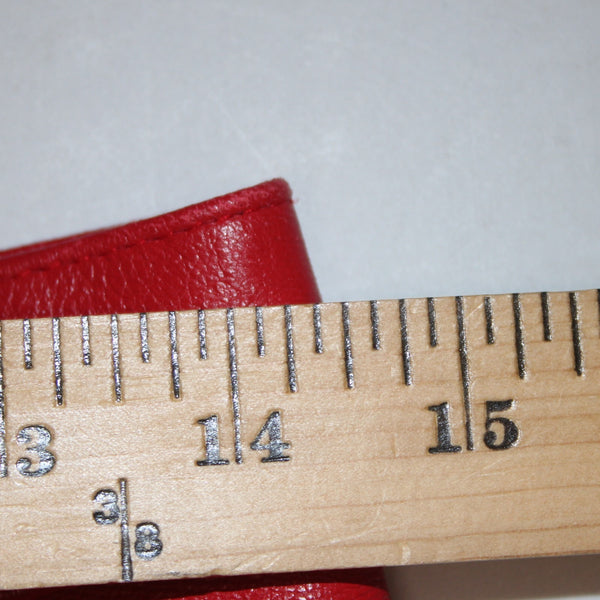 Prego Skirt Vintage Sz 13/14 Red Knee Length Lined Leather AS IS Skirt