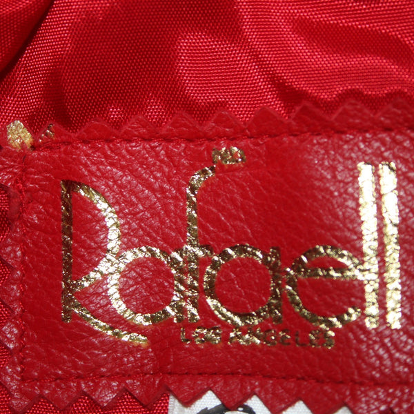 Prego Skirt Vintage Sz 13/14 Red Knee Length Lined Leather AS IS Skirt