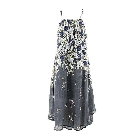 Lilka NEW $148 S Navy Multi Rayon Cotton Lined Lace Detail Romantic Dress