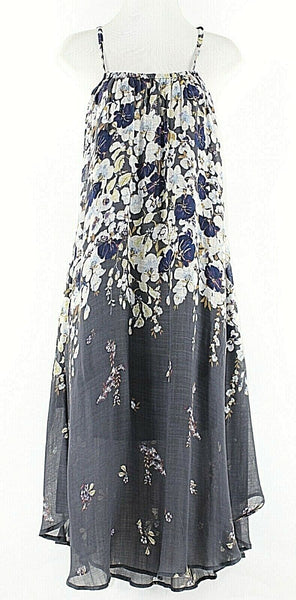 Lilka NEW $148 S Navy Multi Rayon Cotton Lined Lace Detail Romantic Dress