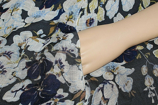 Lilka NEW $148 S Navy Multi Rayon Cotton Lined Lace Detail Romantic Dress