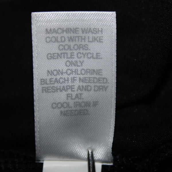 J Jill NEW $69 Sz S Black Roll Tab Sleeve Round Neck Hi Low Rayon Spandex Top