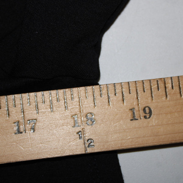 J Jill NEW $69 Sz S Black Roll Tab Sleeve Round Neck Hi Low Rayon Spandex Top