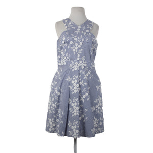 Sam Edelman NEW $148 Sz 6 Blue White Floral Pockets Lined 100% Cotton Dress