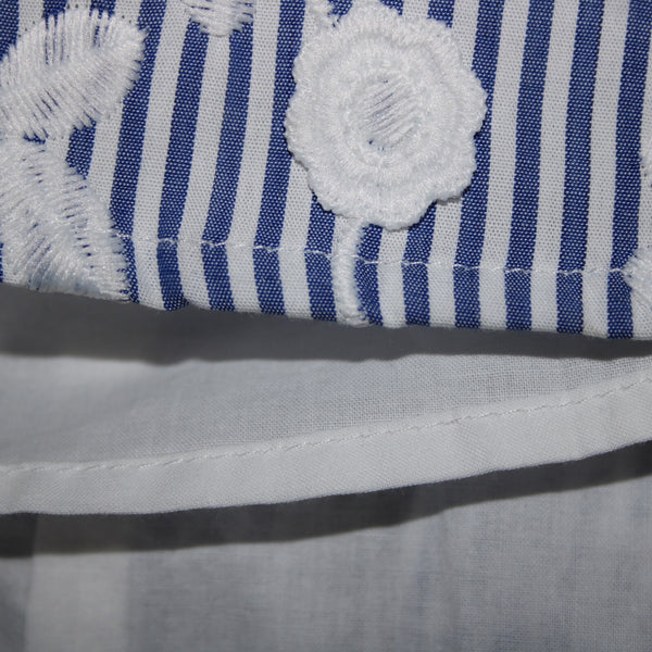 Sam Edelman NEW $148 Sz 6 Blue White Floral Pockets Lined 100% Cotton Dress