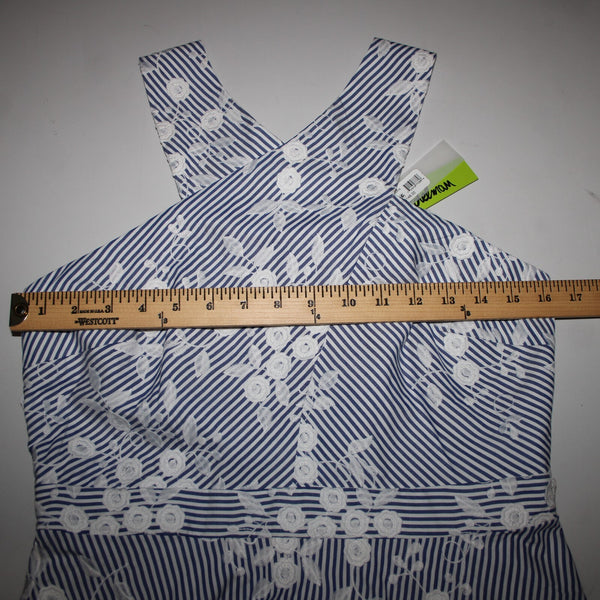 Sam Edelman NEW $148 Sz 6 Blue White Floral Pockets Lined 100% Cotton Dress