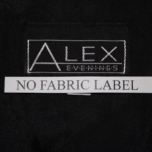 Alex Evenings Sz XL Black Velour Beaded Lined No Fabric Label AS IS Wrap Sweater